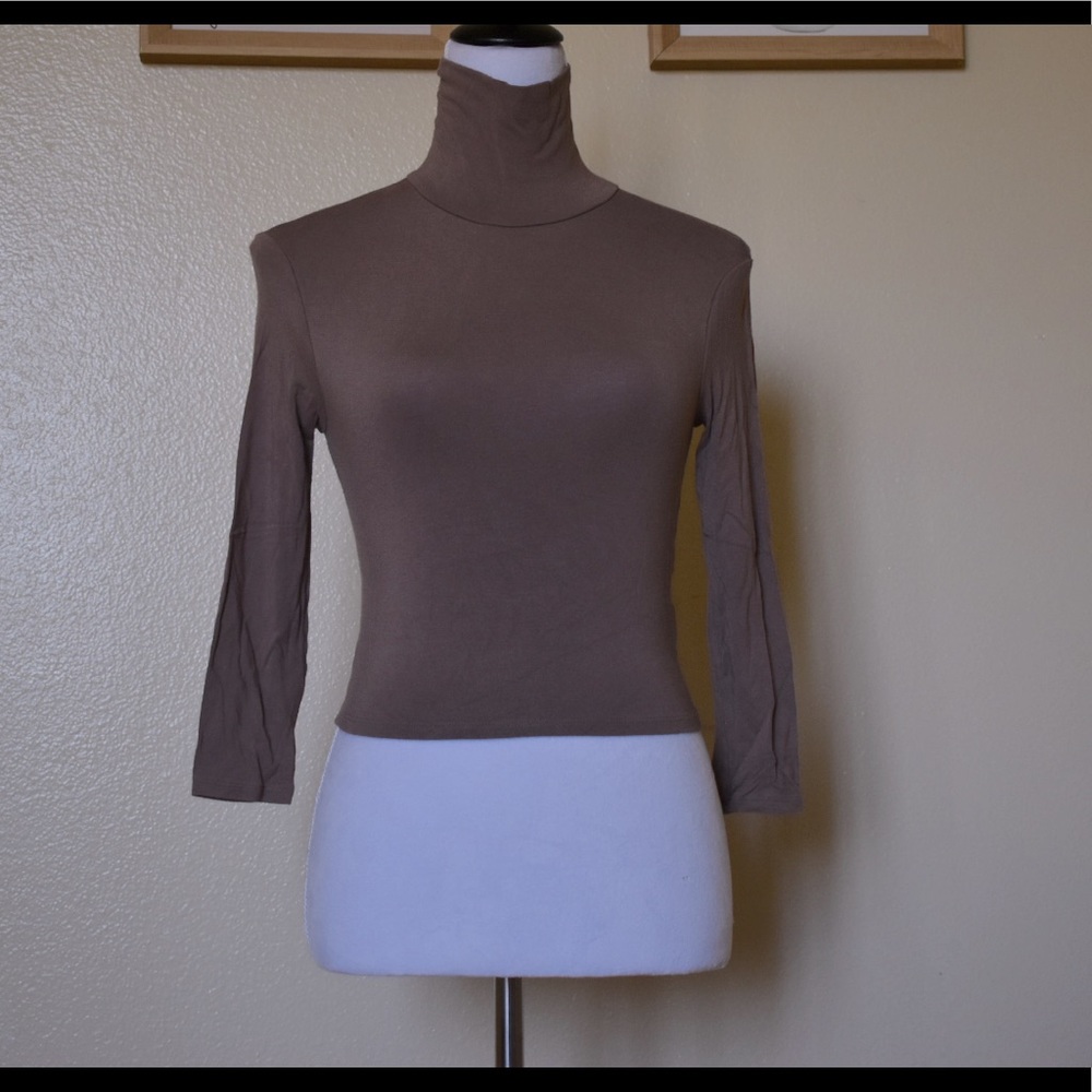Forever 21 Turtleneck Tan Shirt